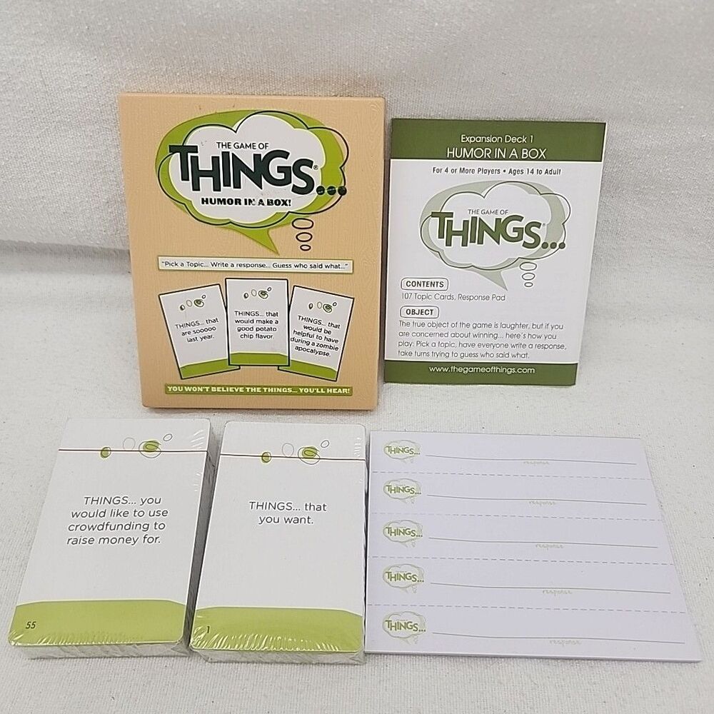 Game Of Things Humor In A Box Parker Brothers Party Cards Expansion Deck NEW
